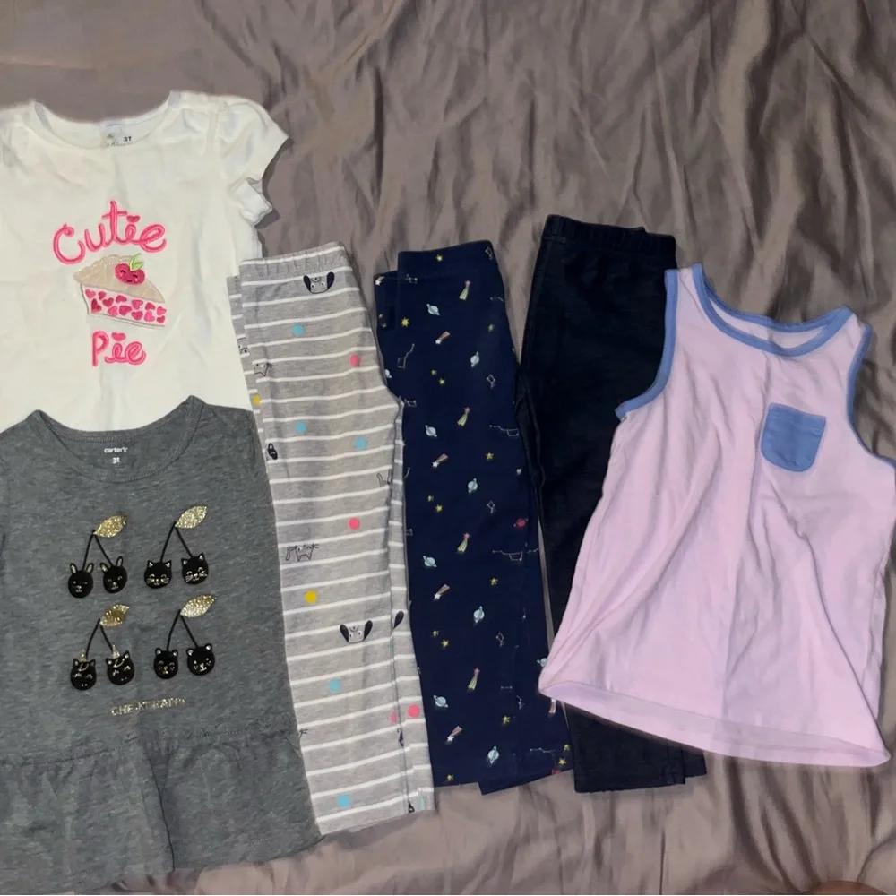 Baby Girl 3T Bundle Pajamas / Matching Sets / Shirts / Pants - Picture 2 of 8